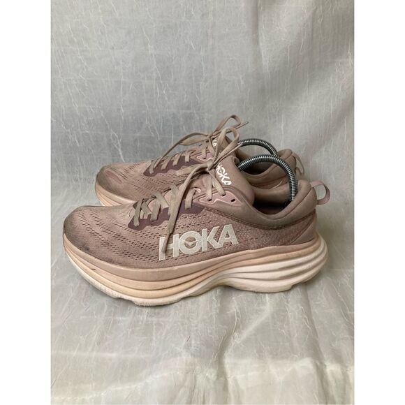 Hoka Bondi 8 Womens 11 B Athletic Sneaker Walk Run Pink - Picture 1 of 6